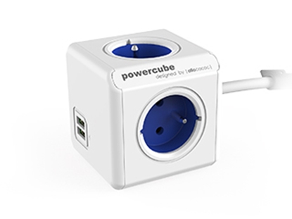 Attēls no PowerCube Przeduacz Extended USB 1,5m niebieski (2402BL/FREUPC)