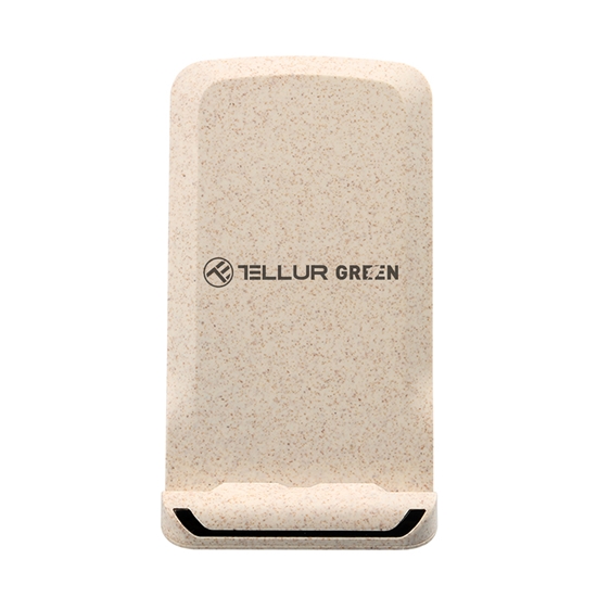 Picture of Tellur Green Qi wireless fast desk charger, 15W, cream