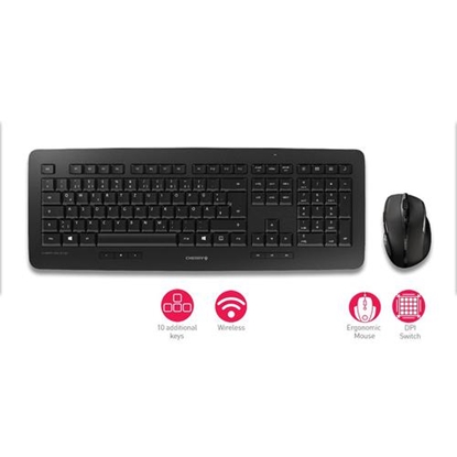 Picture of CHERRY DW 5100 keyboard Mouse included RF Wireless Czech, Slovakian Black