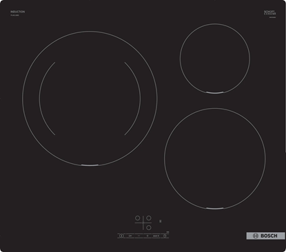 Picture of Bosch Serie 4 PUJ611BB5E hob Black Built-in 60 cm Zone induction hob 3 zone(s)
