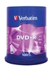 Изображение 1x100 Verbatim DVD+R 4,7GB 16x Speed, matt silver