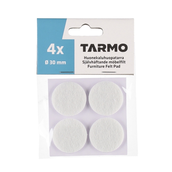 Picture of Pašlīmējošs filcis mēbelēm D30mm 4gab balts
