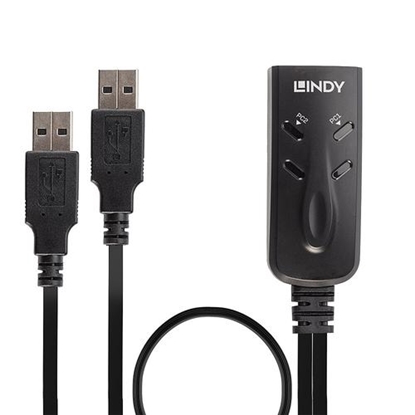 Picture of Lindy KM keyboard & Mouse Switch USB for 2 PCs