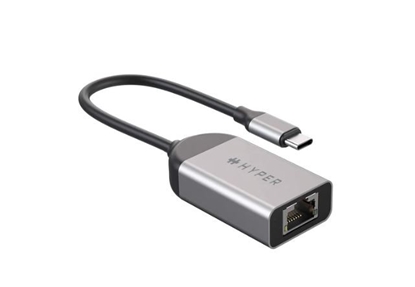 Изображение Adapter USB HyperDrive USB-C - RJ45 Szary  (HD425B)