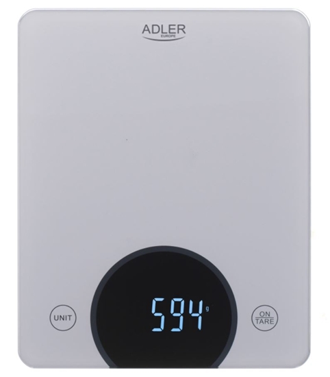 Изображение Adler | Kitchen Scale | AD 3173s | Maximum weight (capacity) 10 kg | Graduation 1 g | Display type LED | Grey