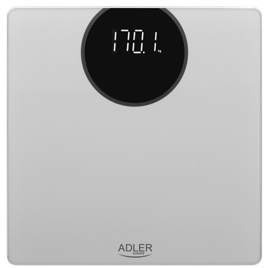 Изображение Adler | Bathroom scale | AD 8175 | Maximum weight (capacity) 180 kg | Accuracy 100 g | Silver