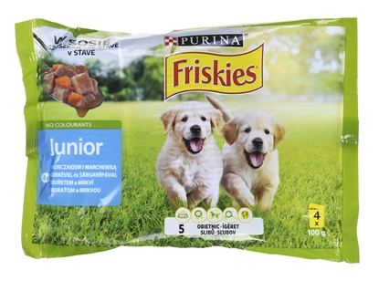 Picture of FRISKIES Junior Chicken with Carrots - wet dog food - 4x100g