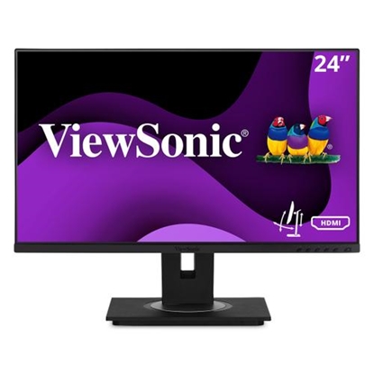 Attēls no ViewSonic VG2448a-2 24" Full HD Monitor SuperClear® IPS LED 3 sides frameless bezel Monitor with VGA, HDMI, DipsplayPort, 4 USB, Speakers and Full Ergonomic Stand with large tilt angle, dual direction pivot, thin client mountable design