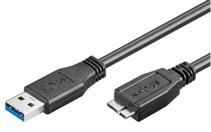 Attēls no Kabel USB Goobay USB-A - microUSB 3 m Czarny (95027)