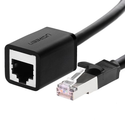 Attēls no Ugreen Kabel sieciowy UGREEN przedłużacz Ethernet RJ45, Cat. 6, FTP, z metalową wtyczną 3m, (czarny)