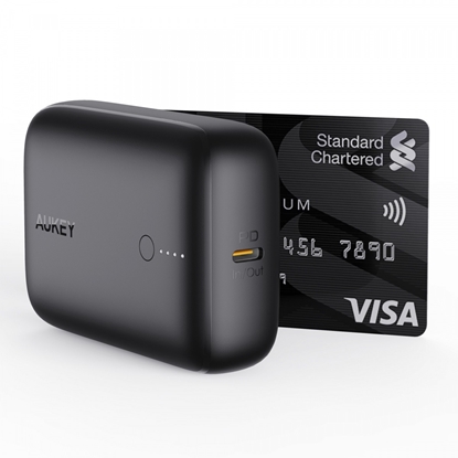 Attēls no PB-N83S Mini Power Bank 10000 mAh 22.5W 2xUSB Quick Charge 3.0 Power Delivery PD 3.0 Fast Charge Pass-Through Charging