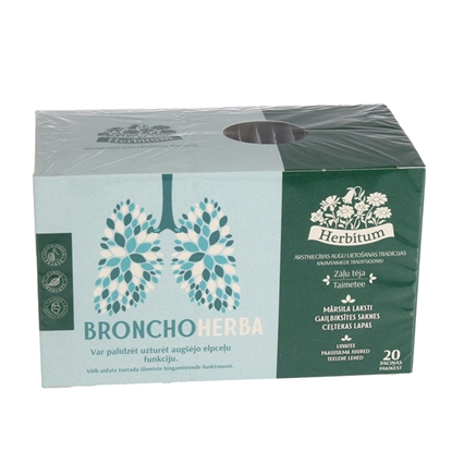 Изображение Tēja zāļu Herbitum Bronchoherba 1.5gx20gab.