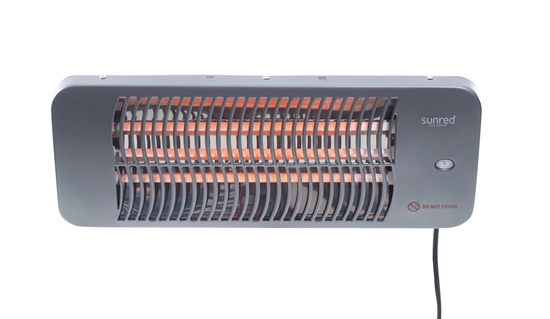 Picture of SUNRED | Heater | LUG-2000W, Lugo Quartz Wall | Infrared | 2000 W | Number of power levels | Suitable for rooms up to  m² | Grey | IP24