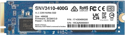 Picture of SSD|SYNOLOGY|SNV3400|400GB|M.2|PCIE|NVMe|Write speed 750 MBytes/sec|Read speed 3000 MBytes/sec|TBW 491 TB|MTBF 1800000 hours|SNV3410-400G