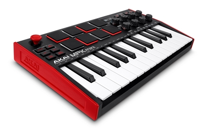 Picture of AKAI MPK Mini MK3 Control keyboard Pad controller MIDI USB Black, Red