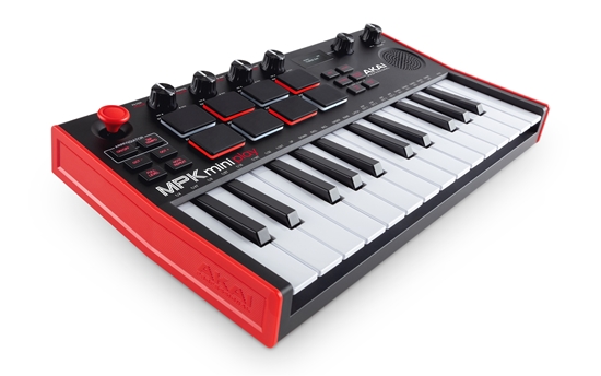 Picture of AKAI MPK Mini Play MK3 Control keyboard Pad controller MIDI USB Black, Red