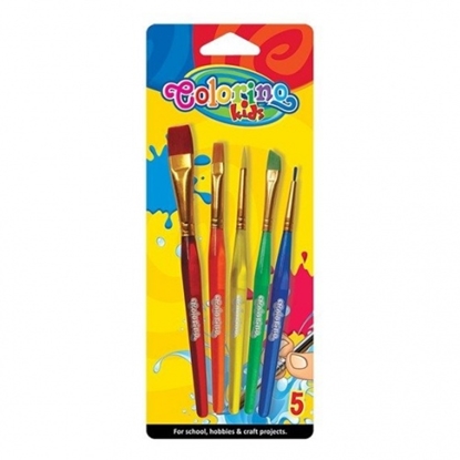 Attēls no Colorino Kids Acrylic paint brushes 5 pcs