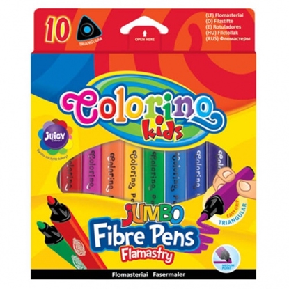 Pilt Colorino Kids Jumbo triangular markers 10 colours