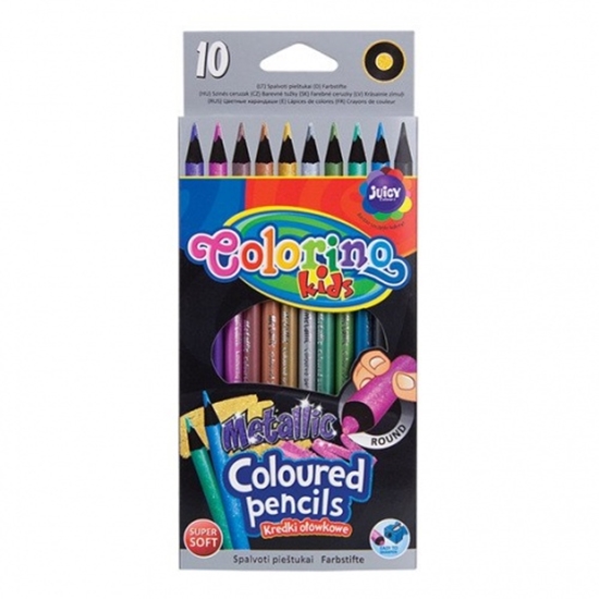 Изображение Colorino Kids Metallic round coloured pencils 10 colours
