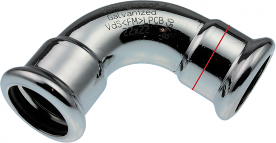 Picture of Karbona līkums 90° 54x54 i-i (Steel) KAN-therm