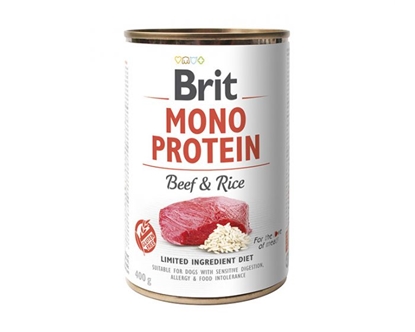 Picture of BRIT Mono Protein Beef & Rice - wet dog food - 400g