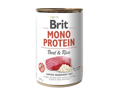 Attēls no BRIT Mono Protein Beef & Rice - wet dog food - 400g