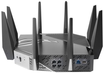 Attēls no ASUS GT-AXE11000 wireless router Gigabit Ethernet Tri-band (2.4 GHz / 5 GHz / 6 GHz) Black