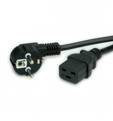 Picture of VALUE Power Cord Schuko, IEC320 - C19 16A, black, 2.0 m