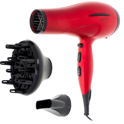 Attēls no Camry Hair Dryer CR 2253 2400 W, Number of temperature settings 3, Diffuser nozzle, Red