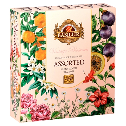 Изображение Tēja zaļā melnā Vintage Blossoms 2gx40, 80g