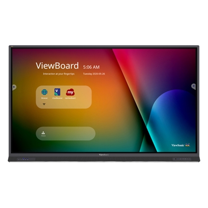 Изображение Viewsonic Touch monitor IFP, 86"(3840x2160), 33 multi-point touch, 7H, 350nits, 4G RAM/32GB Storage, Android 9, OPSx1, Wi-Fi,RS232, Black