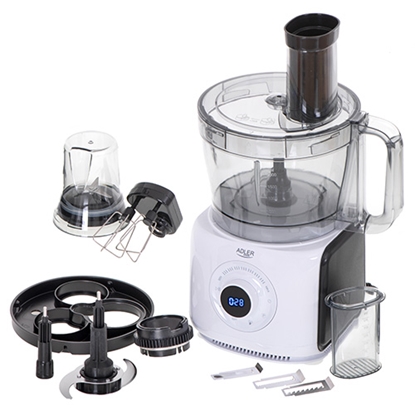 Picture of Adler LCD Food Processor 12in1 AD 4224 1000 W, Bowl capacity 3.5 L, Number of speeds 7, White/Black