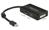 Picture of Adapter mini Displayport 1.1 male - Displayport / HDMI / DVI female Passive black