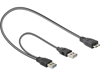 Picture of Delock Cable USB 3.0 type A male + USB type A male  USB 3.0 type Micro-B male