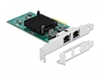 Изображение Delock PCI Express x4 Card 2 x RJ45 Gigabit LAN i82576