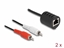 Picture of Delock Stereo Audio Extender RJ45 jack to 2 x RCA plug Cat.5 up to 50 m set 2 pieces
