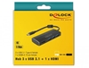 Изображение Delock USB 3.1 Gen 1 Adapter USB Type-C™ to 3 x USB 3.0 Type-A Hub + 1 x HDMI (DP Alt Mode) 4K 30 Hz
