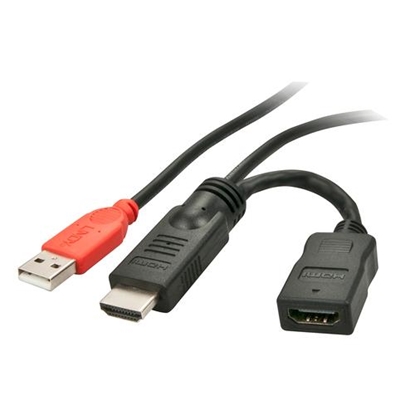 Attēls no Lindy HDMI M/F Power Feeder Adaper W/USB A plug