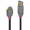 Изображение Lindy 2m USB 3.2 Type A to Micro-B Cable, Anthra Line