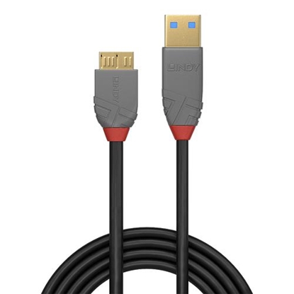 Picture of Lindy 3m USB 3.2 Type A to Micro-B Cable, Anthra Line