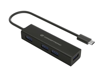 Picture of Conceptronic HUBBIES07B USB-C-to-4-Port-USB-3.0-Hub