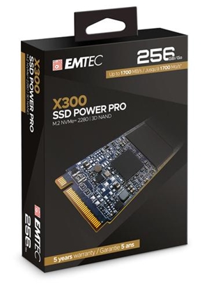 Attēls no EMTEC SSD 256GB M.2 PCIE X300 NVME M2 2280