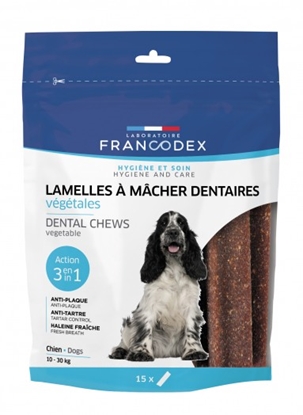 Picture of FRANCODEX Dental Large - tartar removal strips for dogs - 15 pcs.