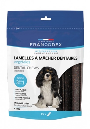 Attēls no FRANCODEX Dental Small - tartar removal strips for dogs - 15 pcs.