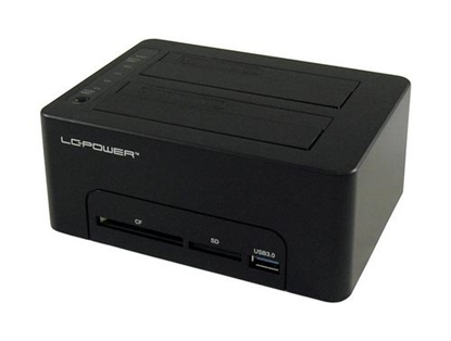 Picture of Dockingstation LC-Power USB 3.0 2-Bay 2,5"/3,5"HDD/SSD + Hub
