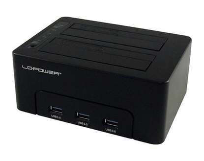 Picture of Dockingstation LC-Power USB 3.0 2-Bay 2,5"/3,5"HDD/SSD+3xHub