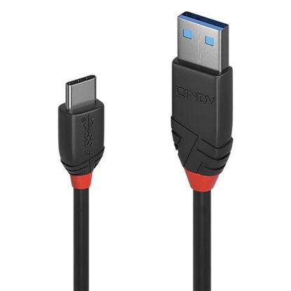 Picture of Lindy 1m USB 3.2 Type A to C Cable 3A, Black Line