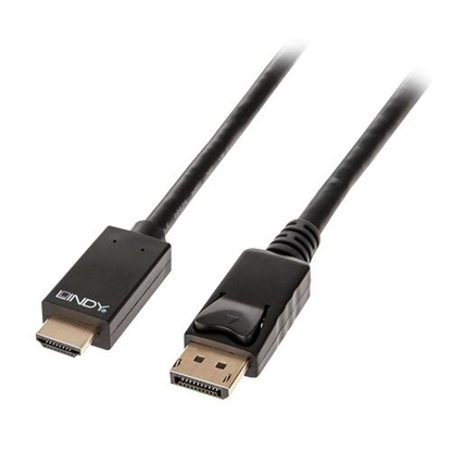 Picture of Lindy 41704 video cable adapter 5 m DisplayPort HDMI Type A (Standard) Black