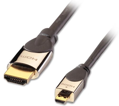 Изображение Lindy CROMO, HDMI - Micro HDMI, 1m HDMI cable HDMI Type A (Standard) HDMI Type D (Micro) Black, Silver