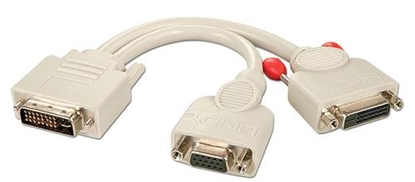 Изображение Lindy DVI-I splitter cable VGA+DVI-D